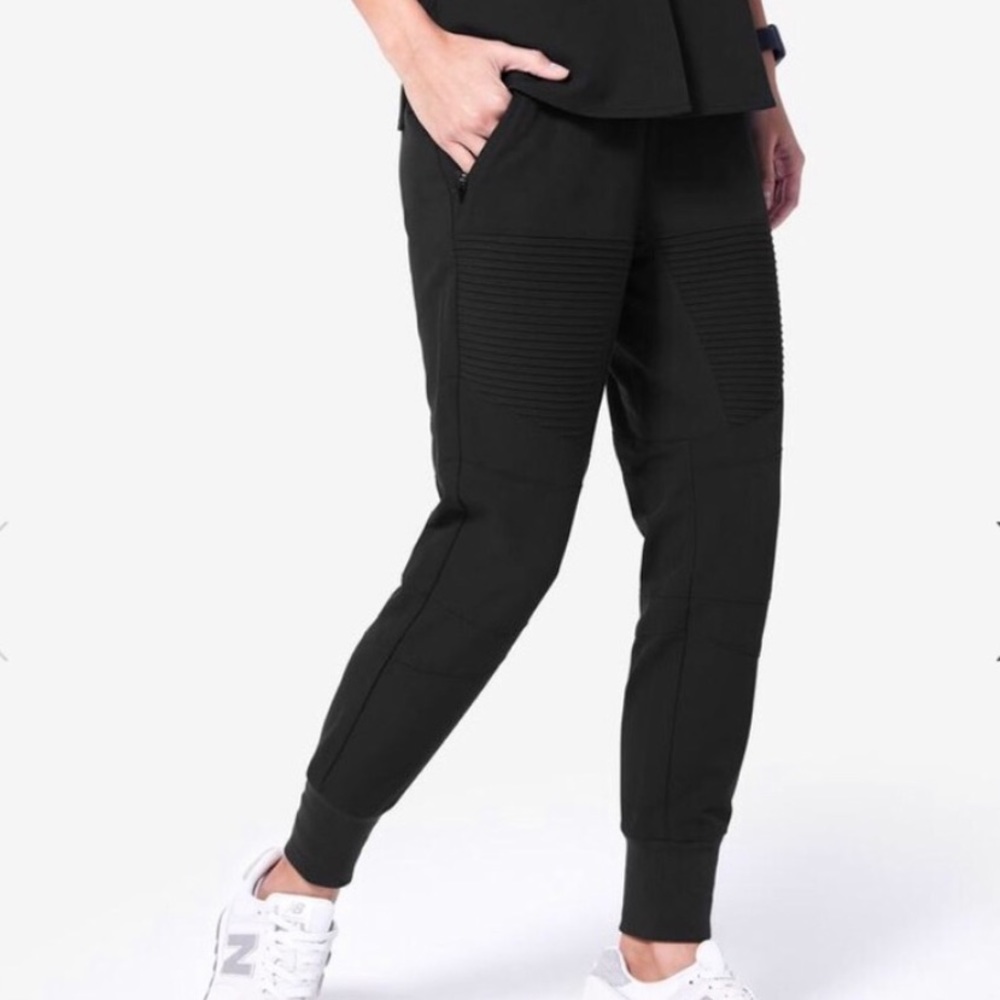 Figs Scrub Motto Jogger - Black Sz Small